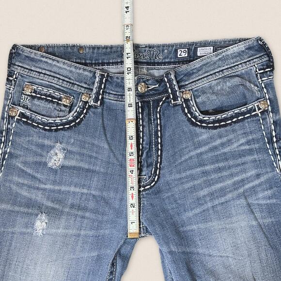 Vintage y2k low rise Miss Me jeans boyfriend Size 29 - Picture 5 of 8